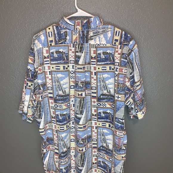 Like New VTG Reyn Spooner Hawaiian sail boat print - Picture 3 of 5